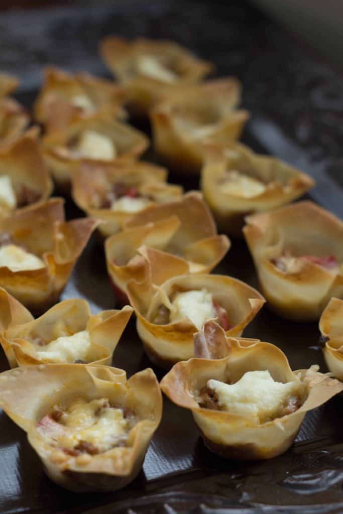 Lasagna Appetizers on a tray