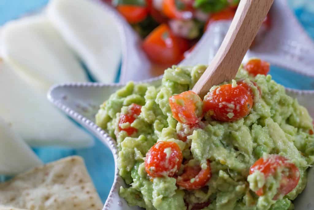 To Die For Guacamole in a starfish dish