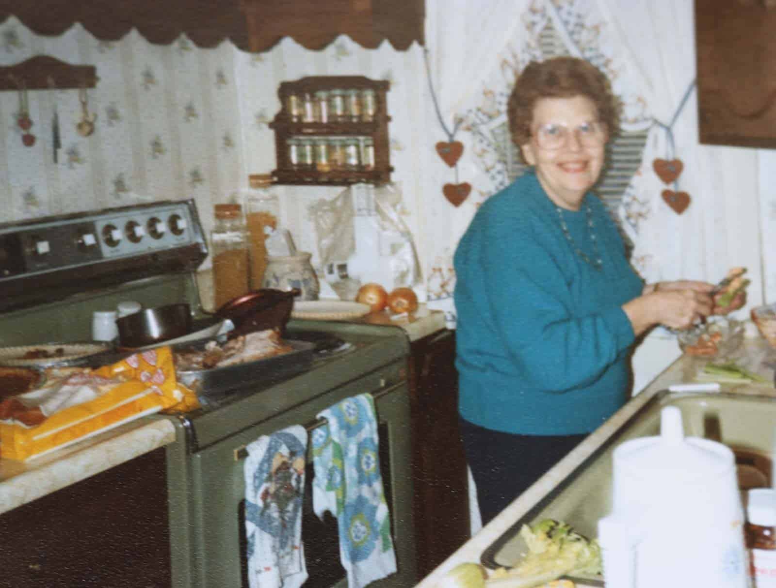 Granny in her tiny kitchen