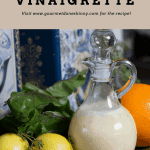 Citrus Vinaigrette made with yogurt in cruet
