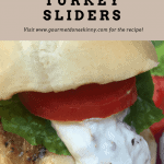 Scrumptious Turkey Slider with Jalapeno cream sliding off slider
