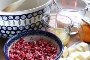 Homemade Cranberry Scones from Gourmet Done Skinny-gathering the ingredients