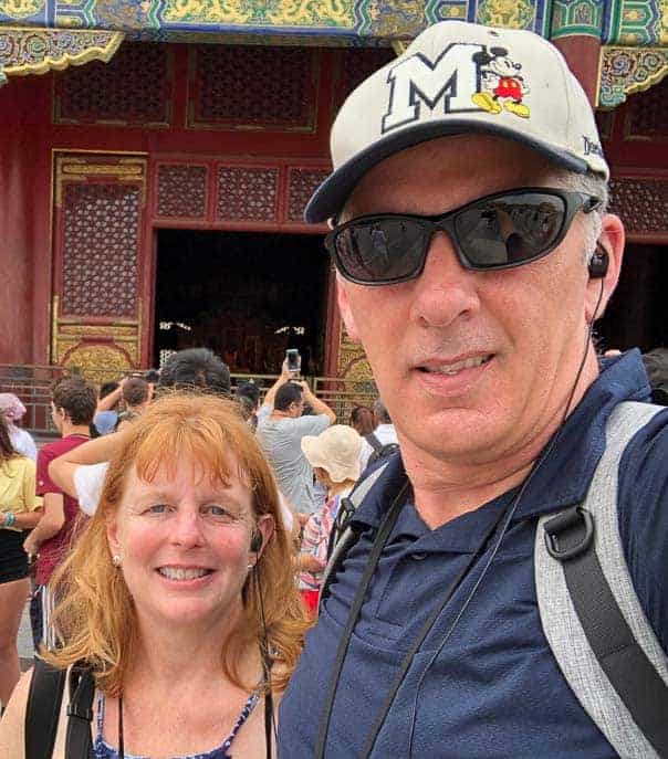 Pat and Amy in front of the Temple of Heaven