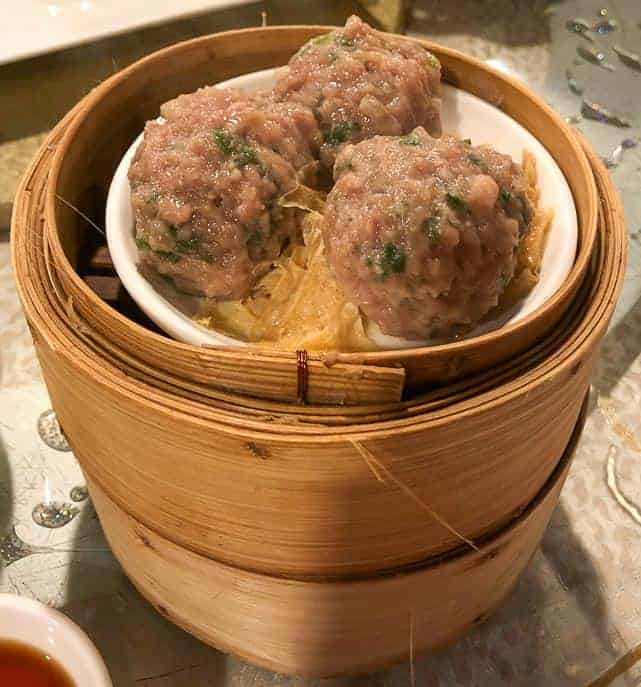 Steamed Pork Meatballs at a local tea house in Tin Hau