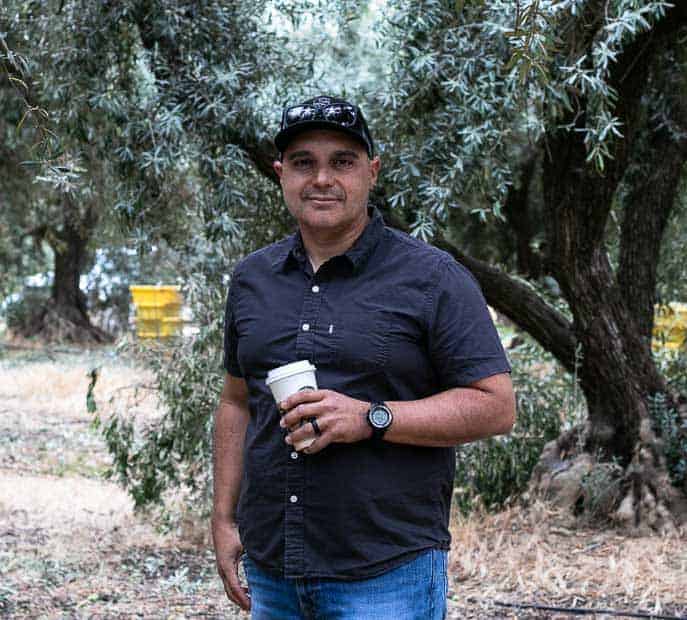 Ed Curiel, olive grower in the orchard from Gourmet Done Skinny