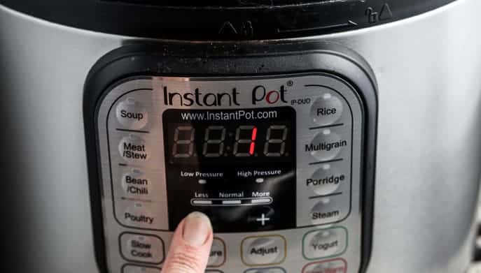 Instant Pot with the number 1 pressed from Gourmet Done Skinny