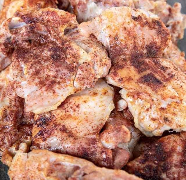 healthy grilled chicken pieces with homemade chipotle seasoning