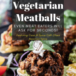vegetarian meatball on a plate