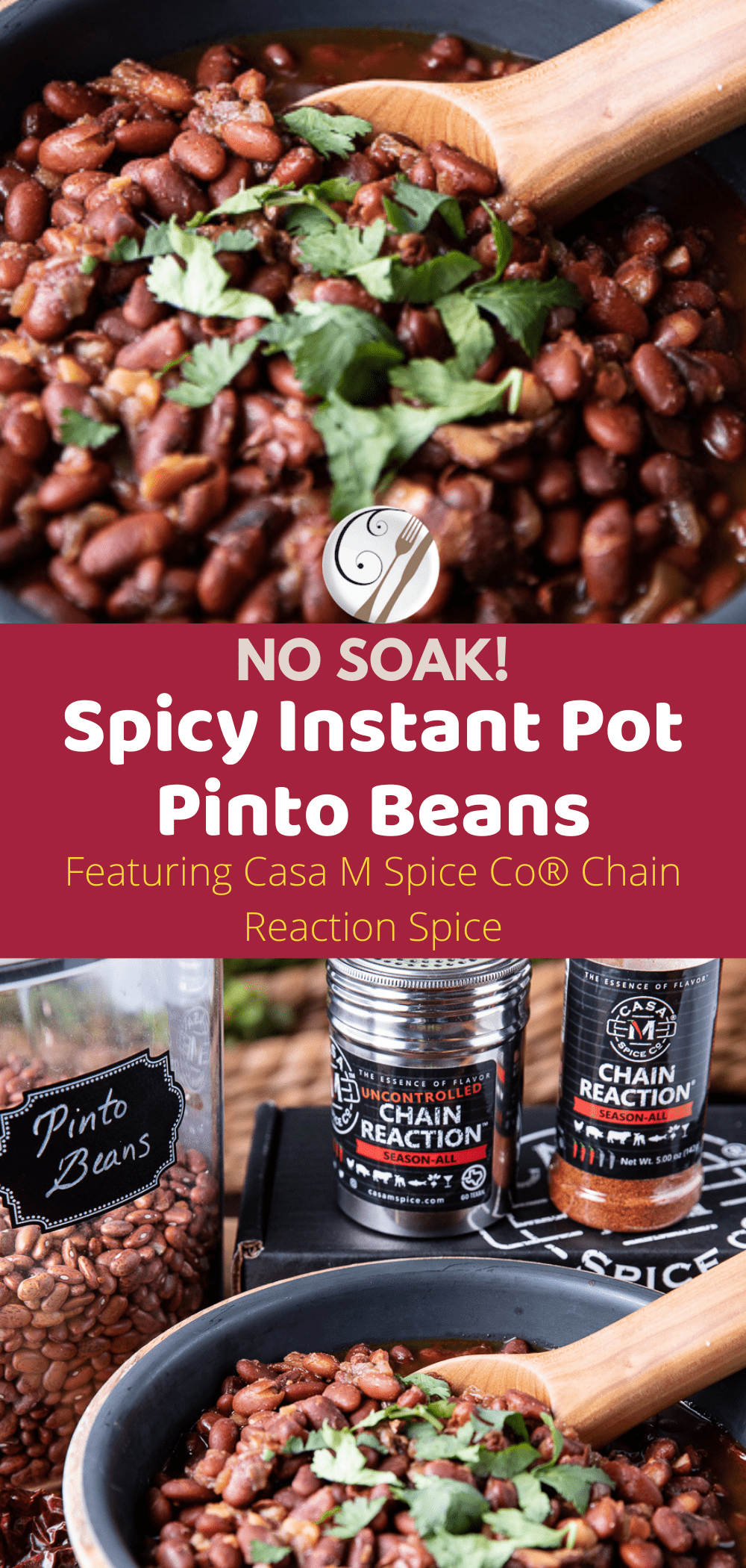 Spicy Instant Pot Pinto Beans - no soak