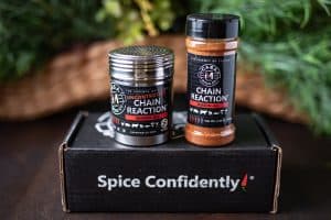 Chain Reaction spice on top of a box
