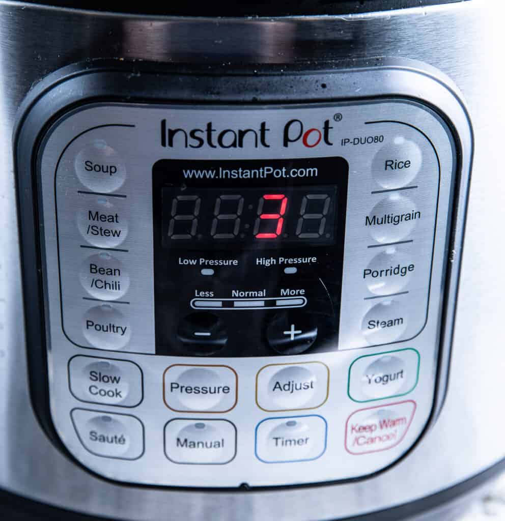 Instant Pot with 3 min countdown
