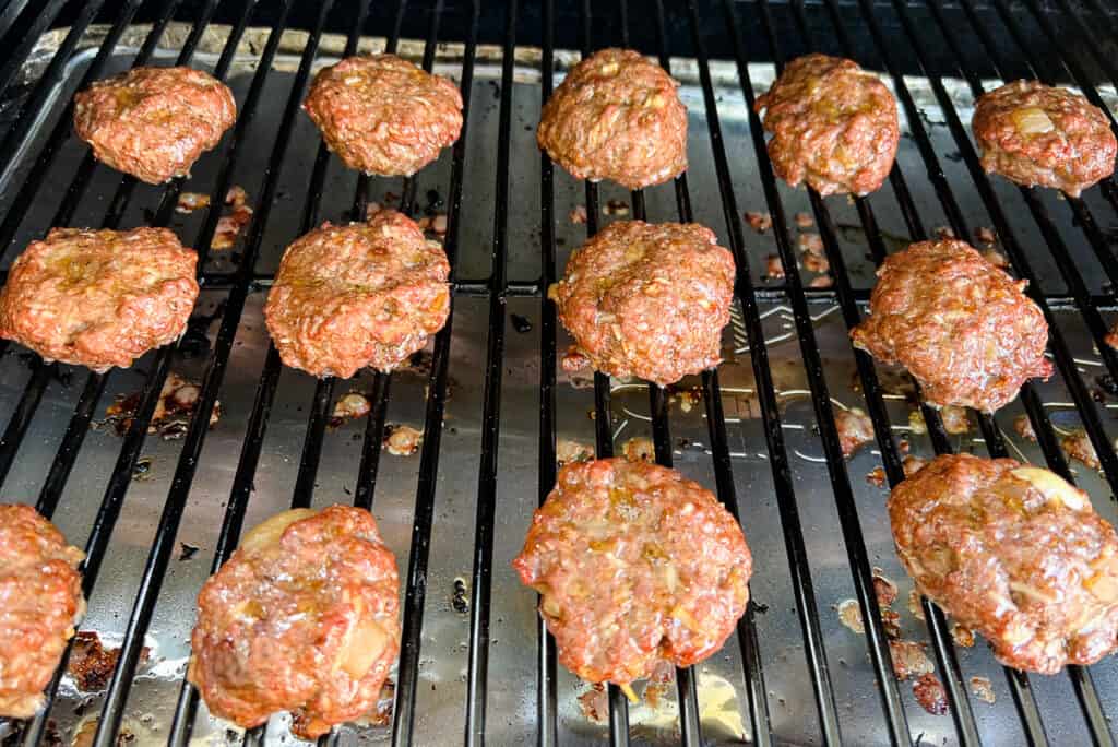 sliders on a grill