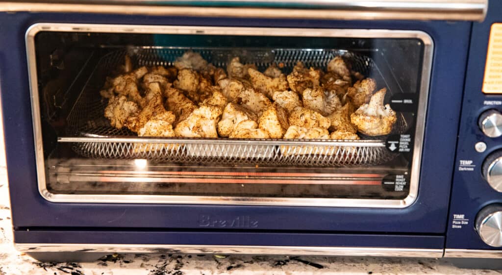 air fried cauliflower in a Breville Air Fryer